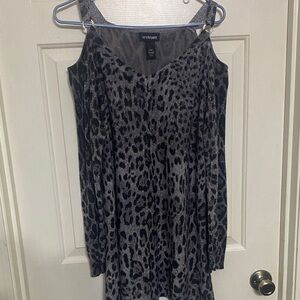 Lane Bryant Gray Patterned Shirt, Bare Shoulder